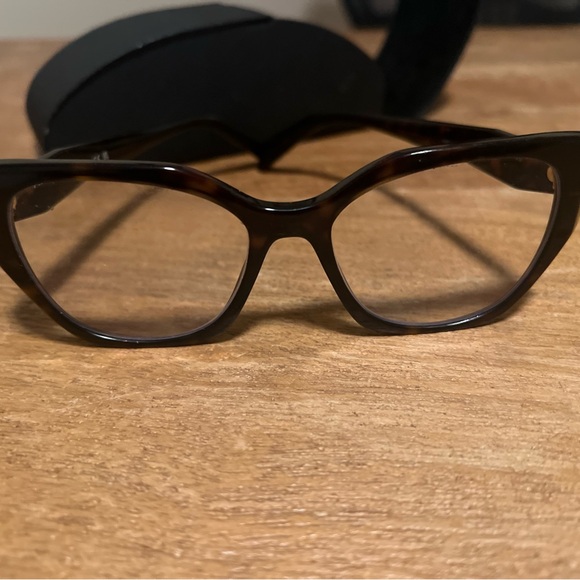Prada Women's Brown Cat-Eye Glasses - Picture 1 of 3